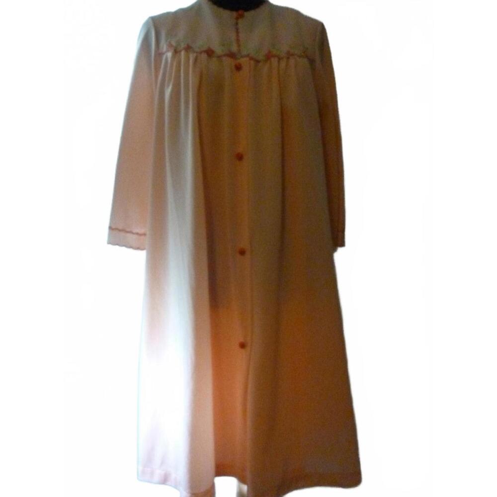 Vintage FLAIR LINGERIE Peach Peignoir Set, Small